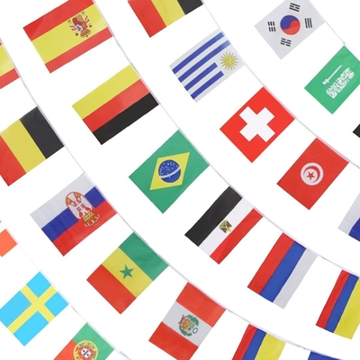 32 Negara String Bendera Dunia Digital Printing Silk Printing