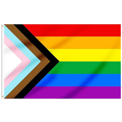 Digital Printing Biseksual LGBT Flag 3x5 Ft 100d Bahan Polyester