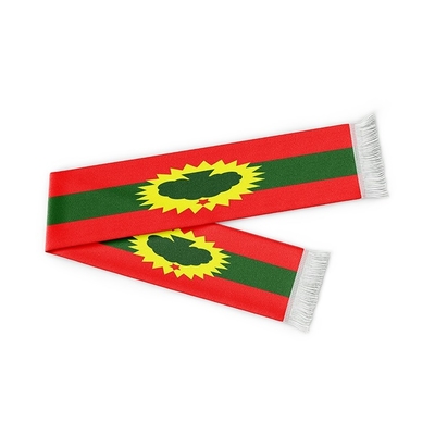 100% Polyester Oromo Scarf Ukuran Kustom Digital Printing