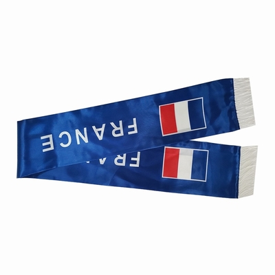 Disesuaikan Dicetak Bendera Prancis Syal Bahan Poliester Gaya Polos