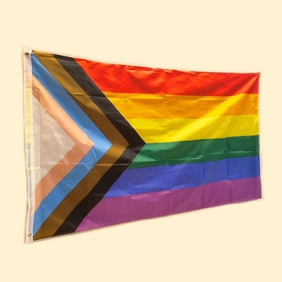 Multicolor Lgbt 3x5 Pride Flag 100D Polyester Dengan Empat Warna