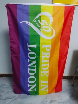 Digital Printing 3x5 Bendera LGBT Gay Lesbian Biseksual Kebanggaan Bendera