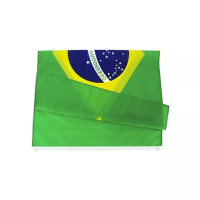 Kualitas Tinggi Kustom Brazil Bendera 3x5Ft 100D Poliester Bendera