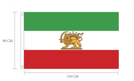 Kustom Bendera 3X5ft Polyester Iran Singa Bendera Bendera Persia Dengan Singa
