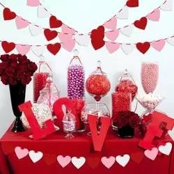 Tali Spanduk Karangan Bunga Hati Valentine Untuk Ulang Tahun Pesta Ulang Tahun Pernikahan