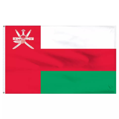 Bendera Kustom 3x5 Ft Bendera 100% Poliester Bendera Nasional Oman