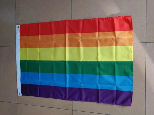 3x5Ft Pelangi LGBT Bendera Digital Printing Bandeira LGBT Kemajuan Bendera