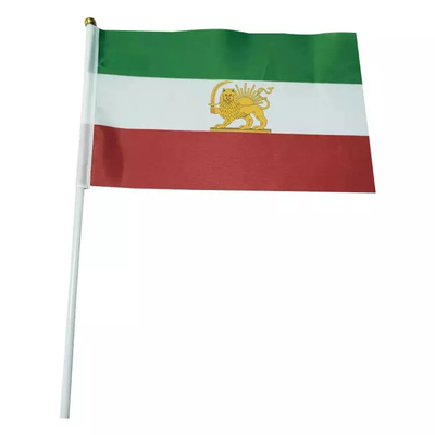 Portable Iran Old Flag Tangan Iran Lion Mini Polyester Hand Held Flags