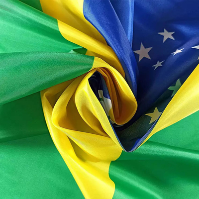 3X5ft Brazil Negara Bendera 100% Poliester Kustom Bendera Negara