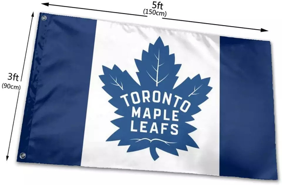 Warna Pantone Toronto Maple Leaf Bendera Sutra 3x5ft / Digital / Pencetakan Sublimasi
