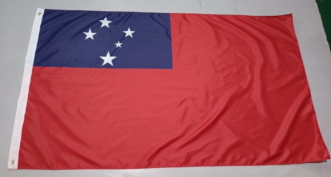 Poliester Bendera Negara Samoa 3X5ft CMYK Warna Bendera Nasional Samoa