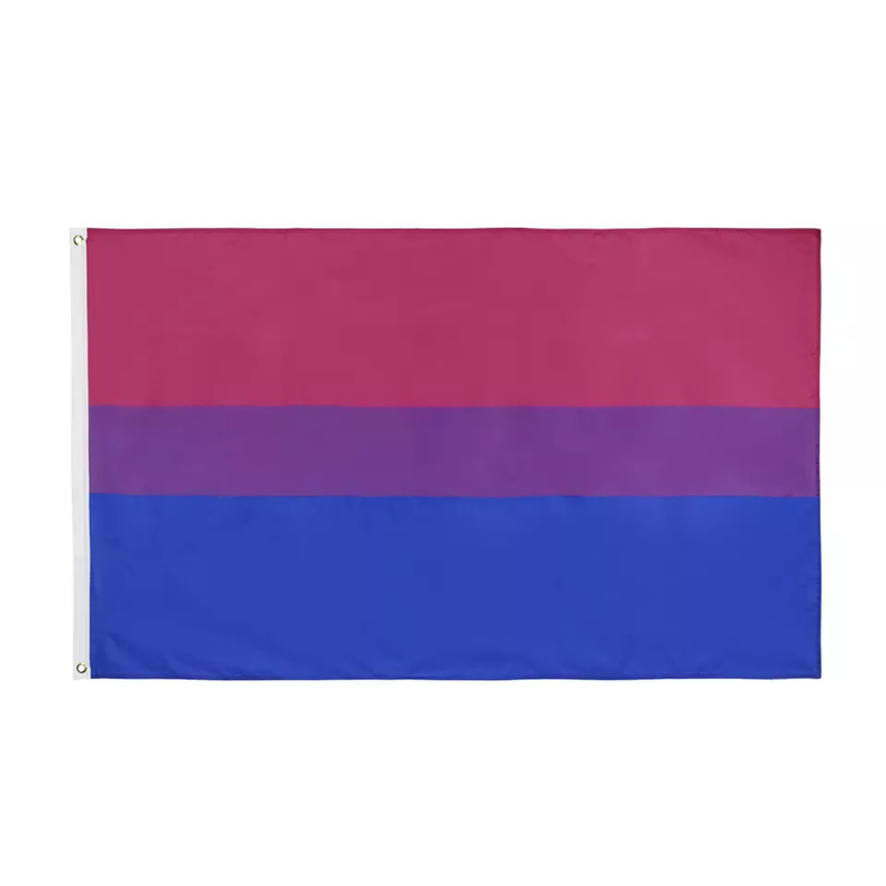 Digital Printing Rainbow LGBT Flag 3x5 Ft 100D Polyester Bendera Biseksual