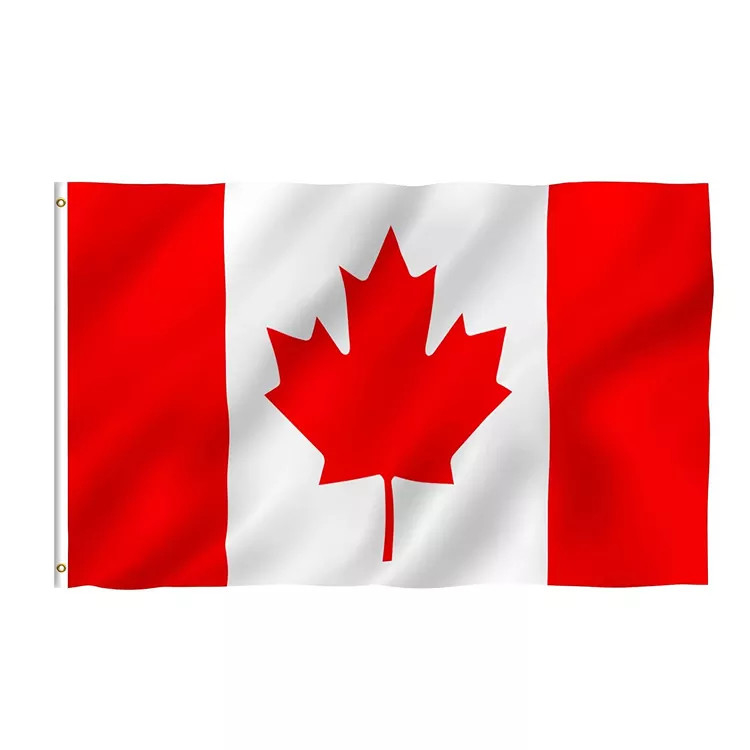 150cmx90cm Poliester Bendera Dunia Menggantung Gaya Bendera Negara Kanada