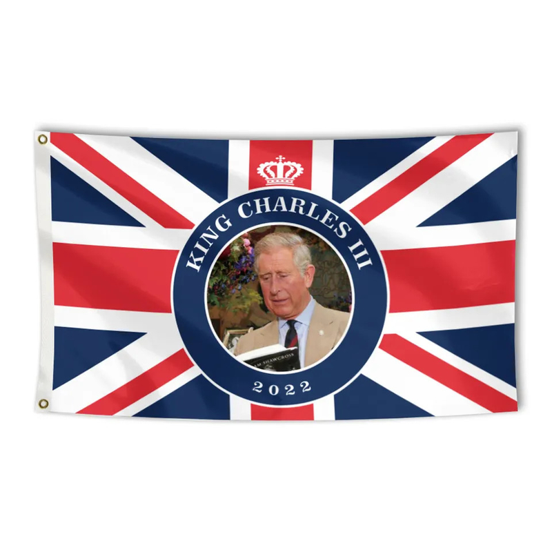 Kualitas Tinggi 3x5ft King Charles Flag UK King Charles III Coronation 2023